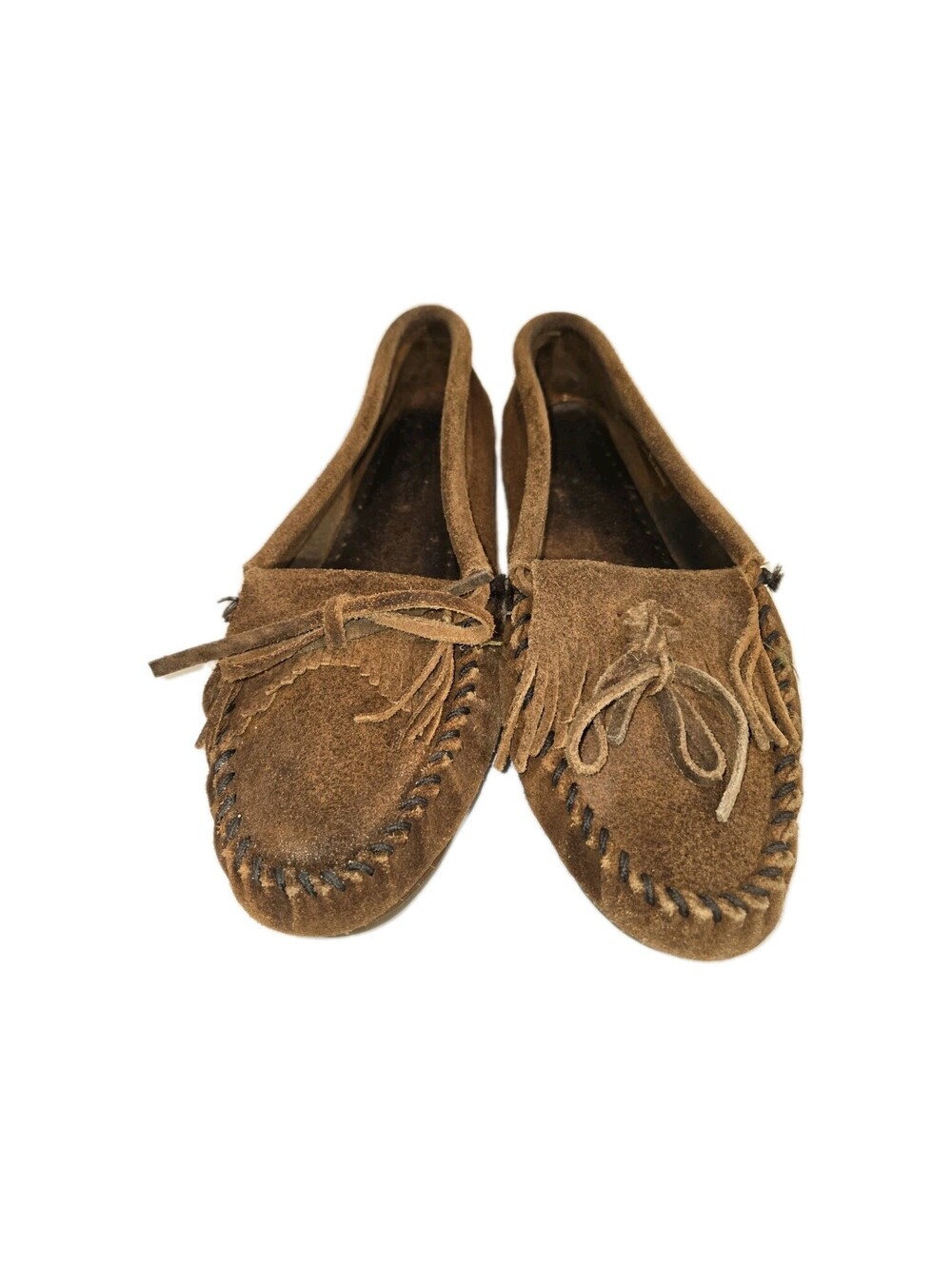 Minitonka Moccasins Womens Size 8.5 Brown Slip On Loafers Casual